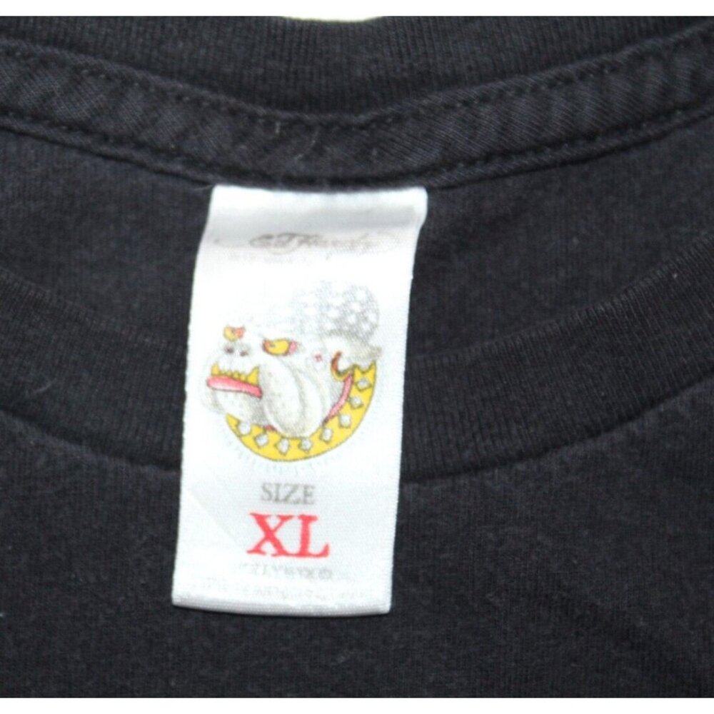 Vintage Ed Hardy T Shirt Mens XL Skull Star Tattoo Art Eagle Black y2k USA - Picture 6 of 7